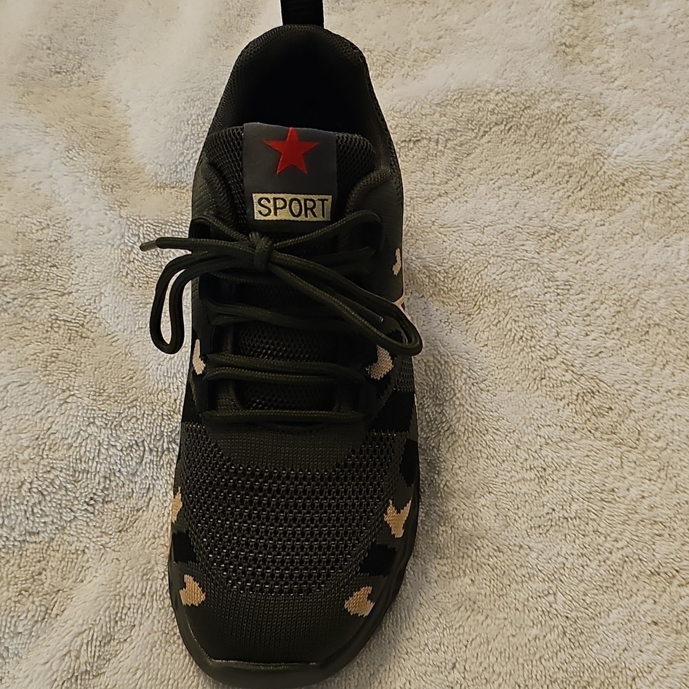NEW Women's Camouflage Lace Up Mesh Upper Outdoor Sneakers Army Green 6.5 - Picture 10 of 12